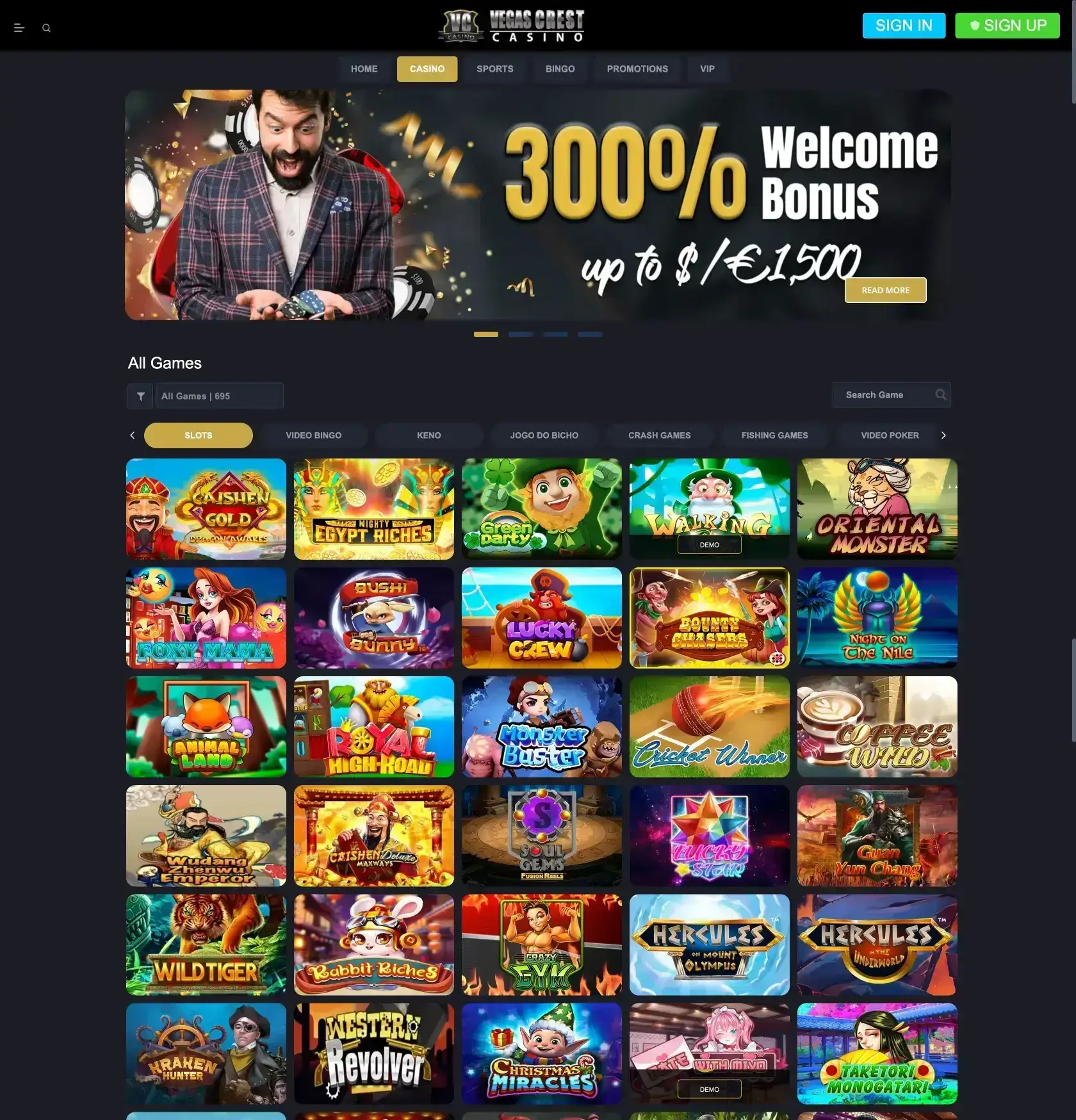 Vegas Crest Online Casino Games and Software