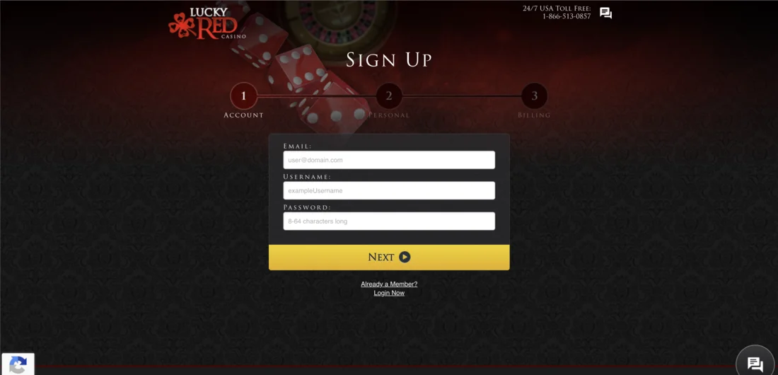 Lucky Red Casino Login & Registration