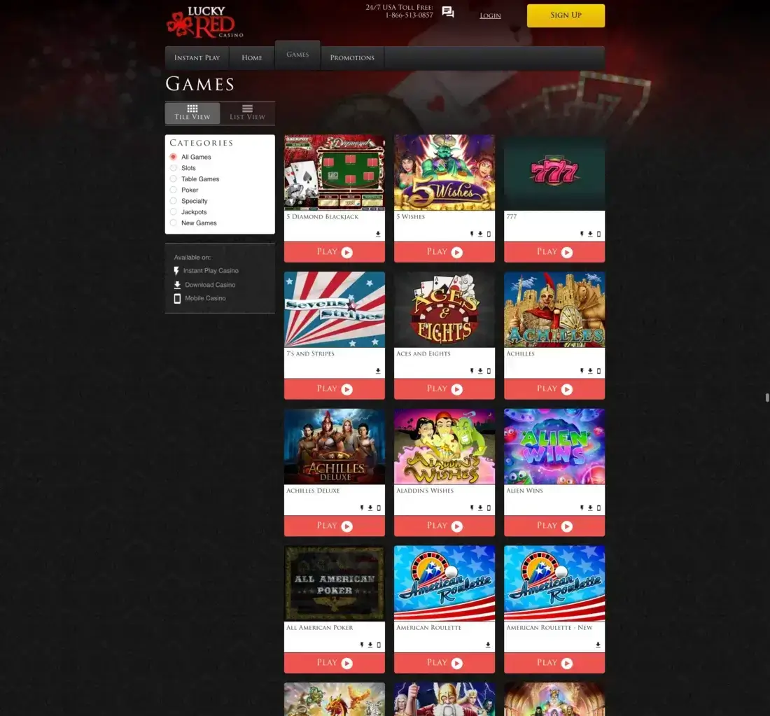 Lucky Red Online Casino Software