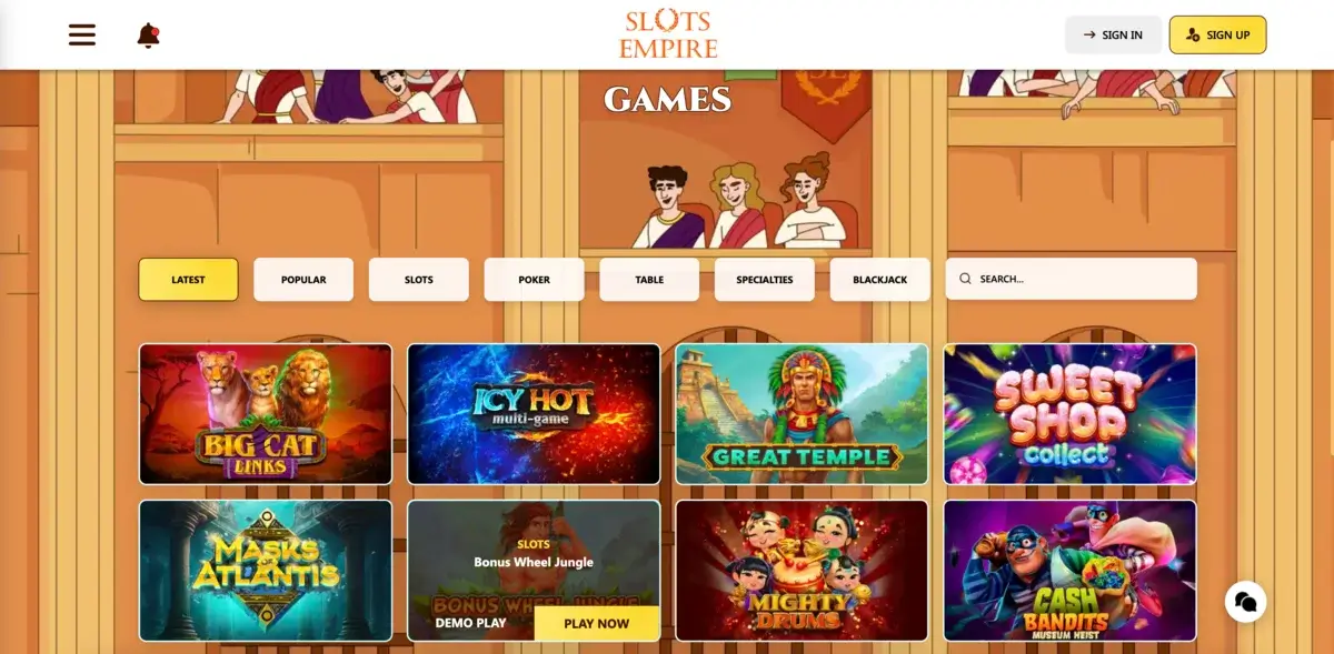 Slots Empire Online Casino Games