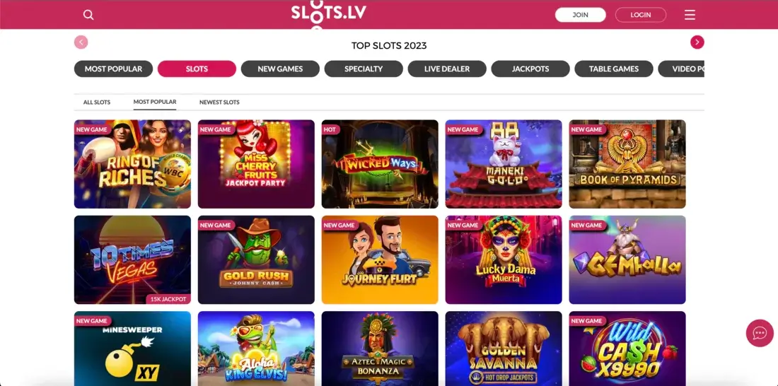 Slots.lv Online Casino Software